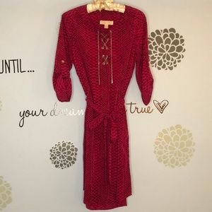 Michael Kors, Pink Snakeskin Printed Dress